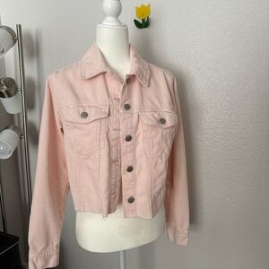 Chic Light Pink Jean Jacket
